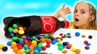 Ulya and brother Chocolate & Soda Challenge for Mom