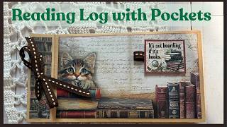 Reading Log Journal With Pockets  #craftygiveaway #books