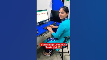 Excel Magic Outline & all Border लगाओ Shortcut key से 🔥🤓 #viral #shorts #shortvideo #excel #computer