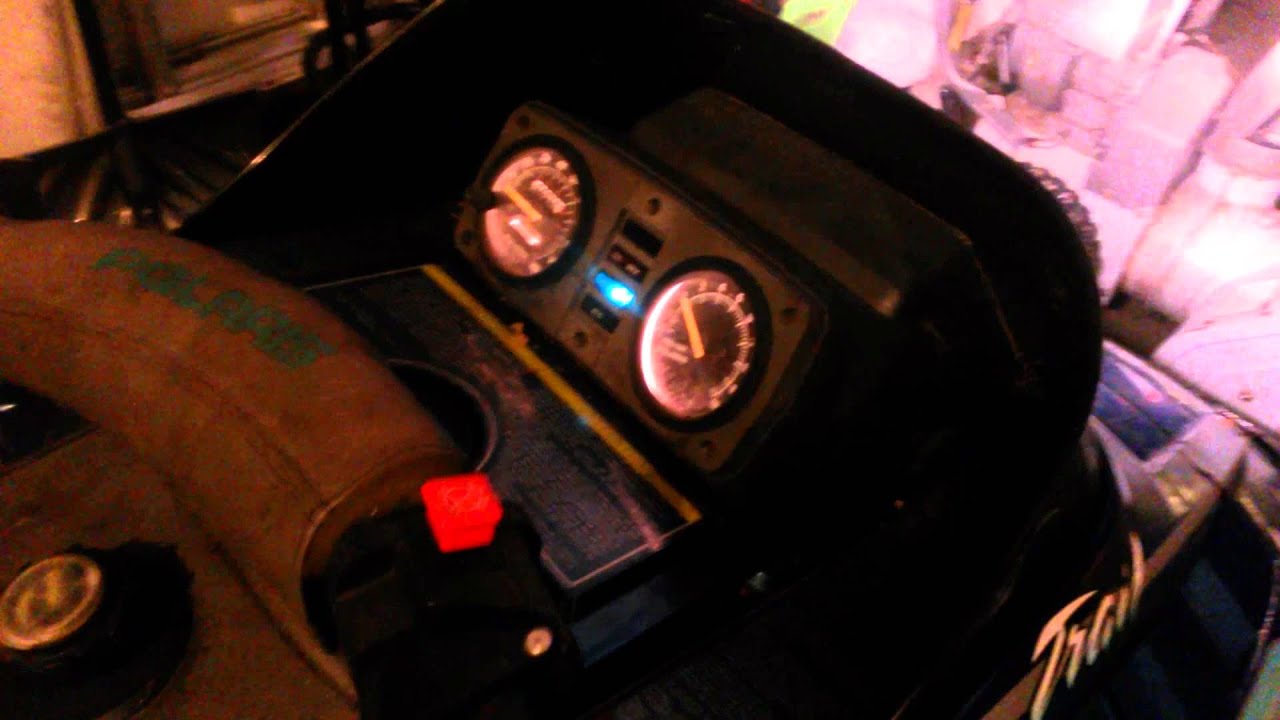 1994 Polaris Indy Trail running after motor rebuild - YouTube
