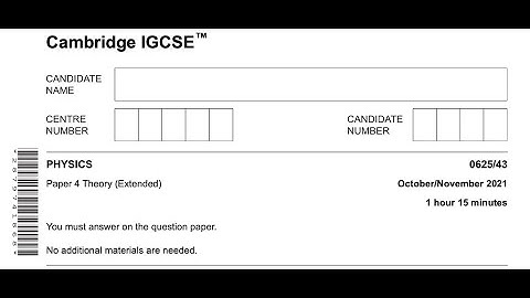 Physics IGCSE 0625 O/N