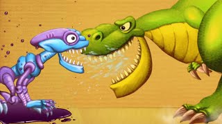 Aliens Vs All Dinosaur Grand Prix - Kick The Buddy