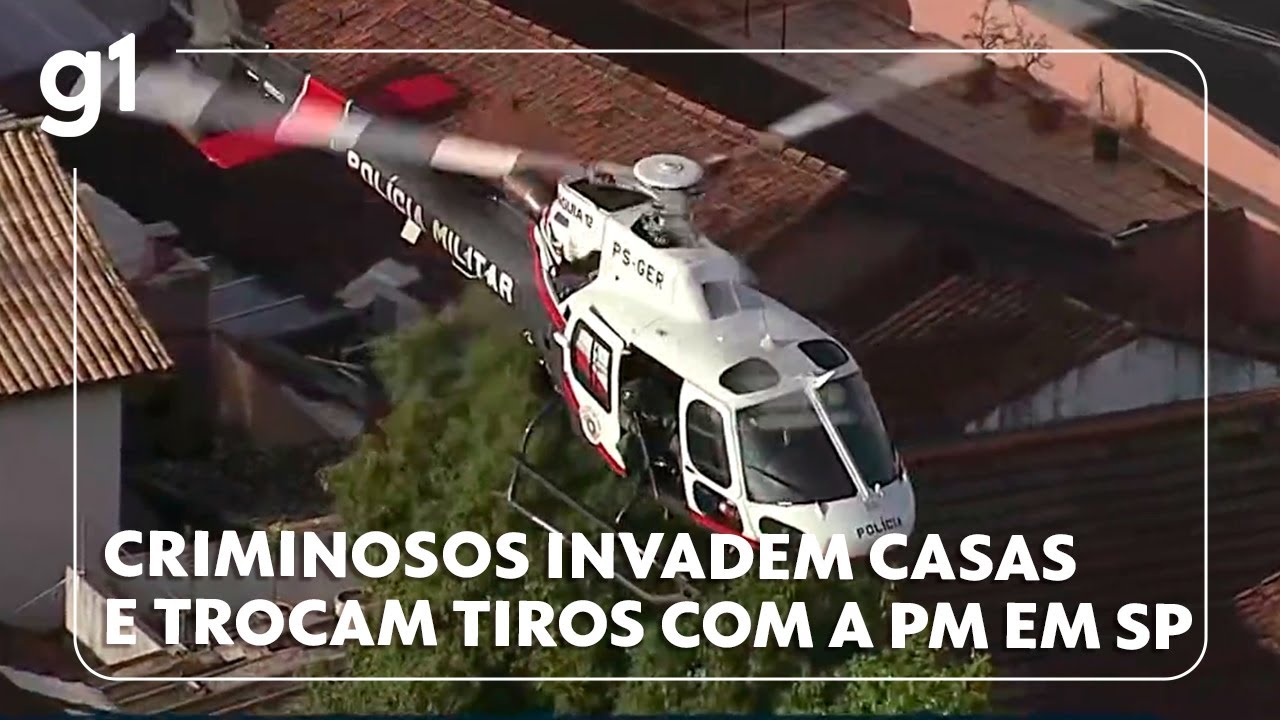 Criminosos invadem casas e trocam tiros com a PM em SP #g1