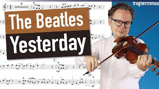 The Beatles Yesterday | Violin Sheet Music | Piano Accompaniment