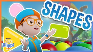 Blippi Learns About Colorful Shapes in his Roblox Clubhouse! Learning Gaming Videos