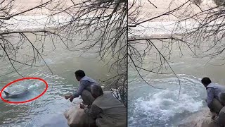 ماهیگیری با نخ دستی و صید ماهی غول پیکر سونگ - Mangar fishing