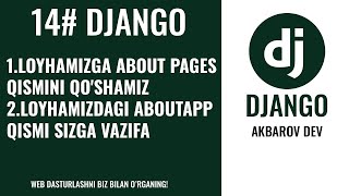 Django Darslari  #14 Loyhamizga about qismini qo'shamiz