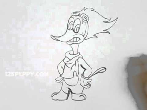 How to Draw Woody Woodpecker - YouTube