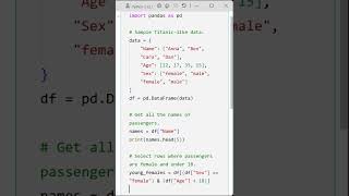 04 Selecting Columns and Filtering Rows in Pandas