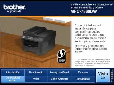 Multifuncional Inalámbrico Láser a Color Compacto | MFC-7860DW de Brother -  YouTube