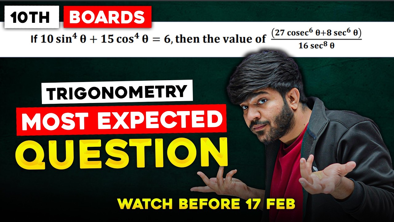 MOST EXPECTED QUESTION CLASS 10TH 😱| Class 10 Maths Boards 2026 ...