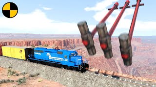 Trains vs Hammers 😱 BeamNG.Drive