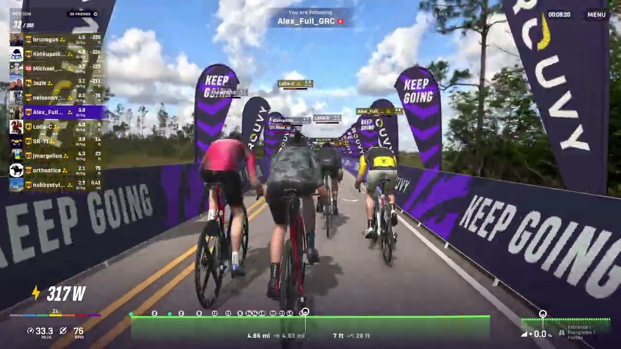 380 Rouvy'ers on a WattsFest!! Pan Flat racing in Everglades NP, Florida 1/27/2026