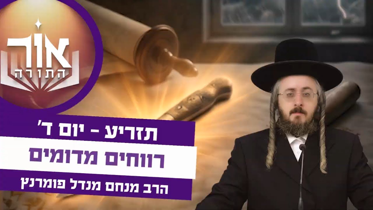 הרב מנחם מנדל פומרנץ | אור התורה - יום ד' פרשת תזריע • רווחים מדומים •
