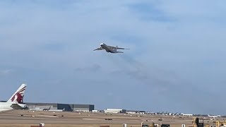 Antonov An-124 Takeoff From Dallas-Fort Worth Airport Dfw