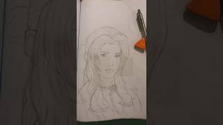Final Fantasy 7 Rebirth Aerith Drawing. Aerith Line Art