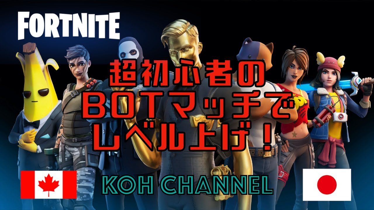Fortnite 超初心者のbotマッチでレベル上げ Youtube