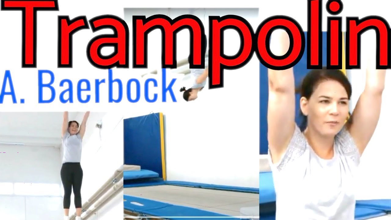 A Baerbock Und Das Trampolin Das Vollstandige Video Und Ihr Interview Uber Das Trampolinspringen Youtube