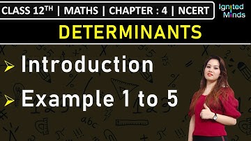 Class 12th Maths | Introduction to Determinants | Example 1 to 5 | Chapter 4 | NCERT