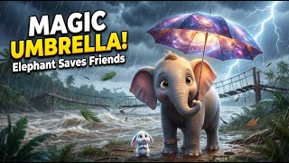 The Elephant and the Magic Umbrella | Kindness Story for Kids | 3D Animated Moral Story