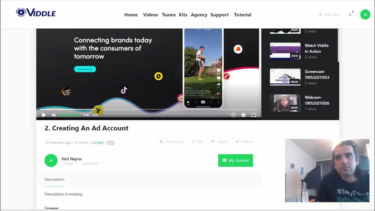 Viddle Video Hosting & Marketing Platform By Neil Napier | Demo Video