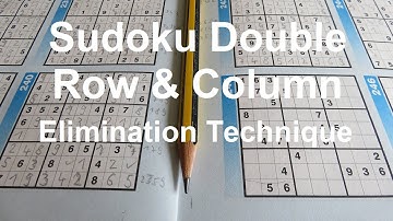 Sudoku Primer 168 - Sudoku Double Row-Column Elimination Technique