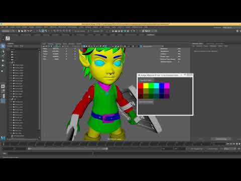 Using Mel Script Create Material ID