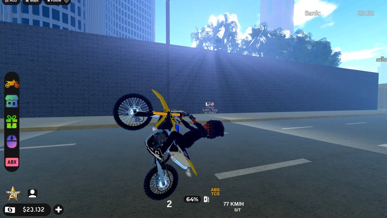 Bike riding in Roblox BikeLife Society in 2026