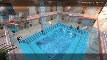 Counter-Strike: Source 15 VS 15 Bot Fight de_rose