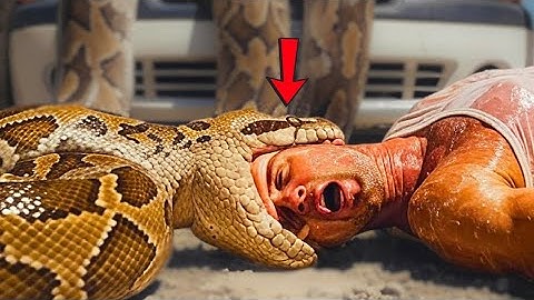 The python swallowed a man 🐍 The animal rescue team save him.