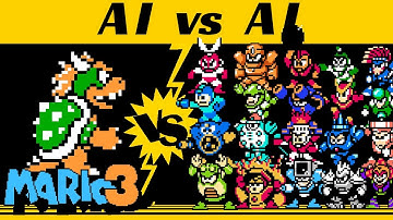 Mario 3 Bowser CHALLENGE (VS Mega Man Bosses) | CPU Battle