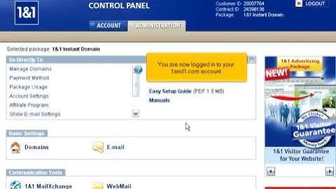 How to update your DNS at 1and1.com