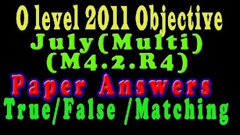 O Level Doeacc/Nielit O Level 2011 July(Multimedia M4.2) Solve Question Paper (Objection Type)
