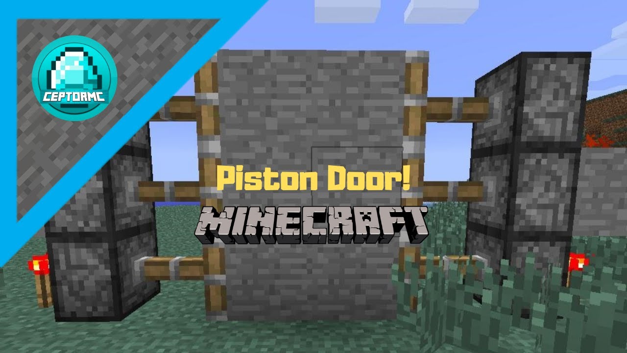 Minecraft Tutorial How To Make A 2x2 Pressure Plate Piston Door