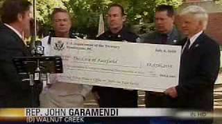 Recovery Act Saves Jobs of 5 Police Officers in Fairfield, California, KTVU Reports.