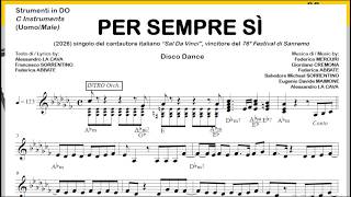 PER SEMPRE SÌ (Uomo)(Sal da Vinci) disco dance:Base Audio mp3 wav Testo Spartiti Spartito DO Si♭ Mi♭