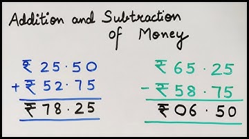 Addition and Subtraction of Money | Adding and Subtracting Money | Money