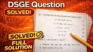 🌿DSGE Model Full Exam Solution(Question 1)🌿