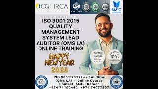 ISO 9001:2015 Lead Auditor Training | IRCA Approved QMS Certification | BMTC Qatar