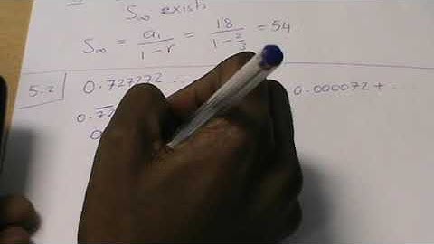 Express 0.72727272 as a fraction in simplest form using geometric series