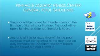 Pinnacle Aquatic Fitness Center Pool & Safety Orientation