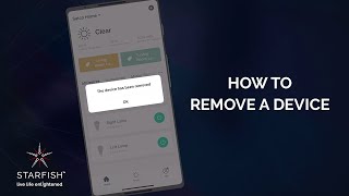 STARFISH Smart Lighting: How to Remove a Device