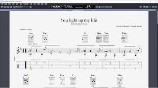 吉他譜W _ You light up my life (你照亮我的生命)   Guitar Pro 8