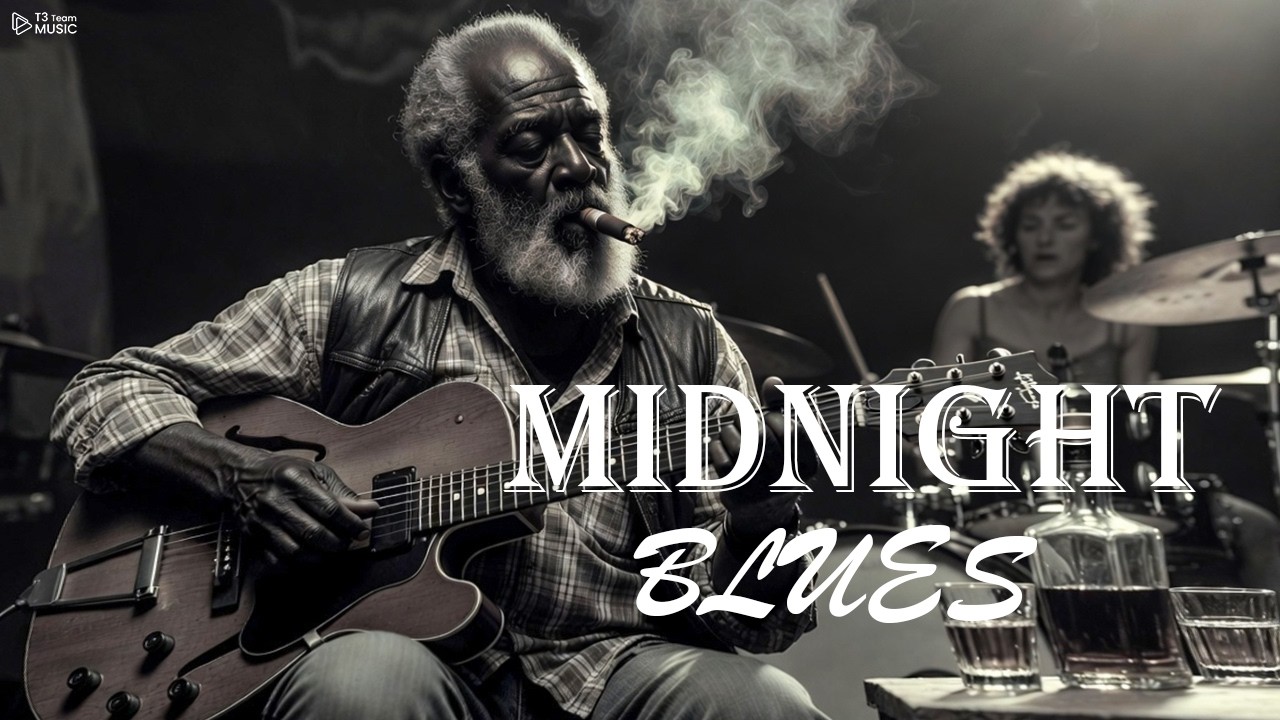 Midnight Romance 🌙 Slow & Deep Blues Instrumental for Stress Relief (Sleep/Relax) Vol 2