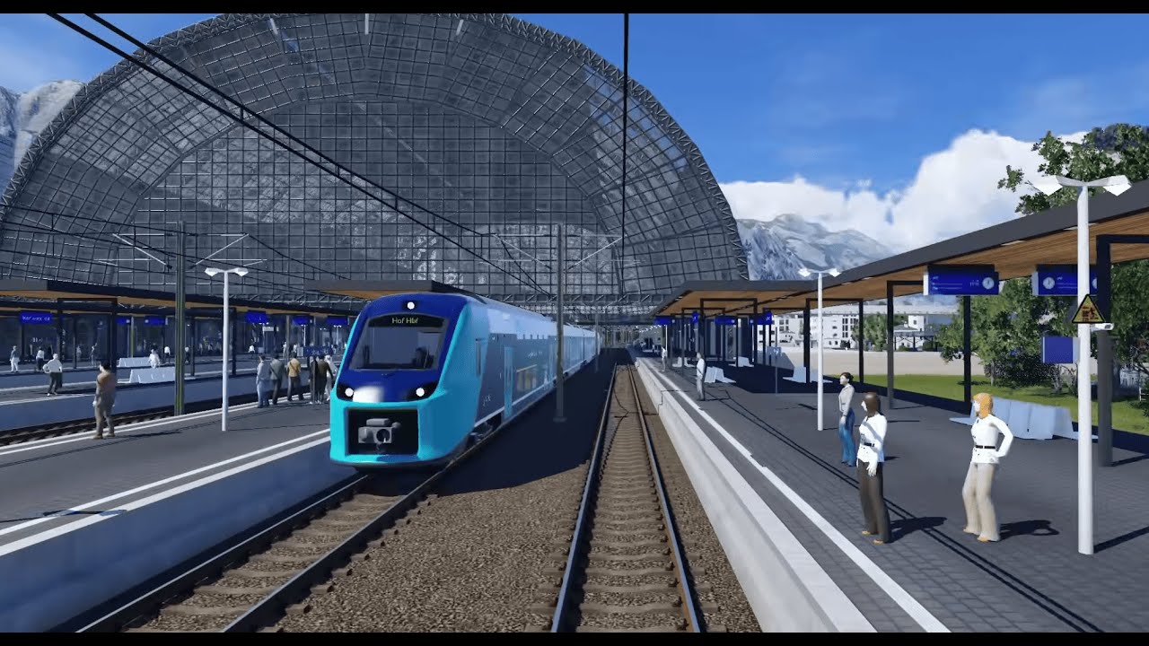 POV: RE100 Hof Hbf - Garmisch Partenkirchen (Transport Fever 2)