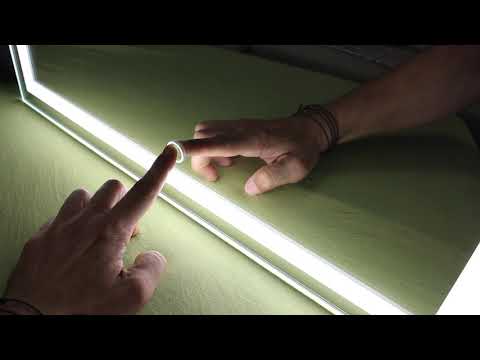 ESPELHO TOUCH COM ILUMINAÇÃO LED EMBUTIDA COM DIMMER
