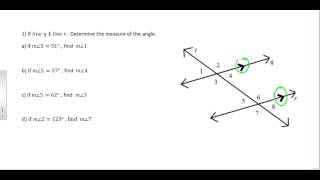Angles and Parallel Lines