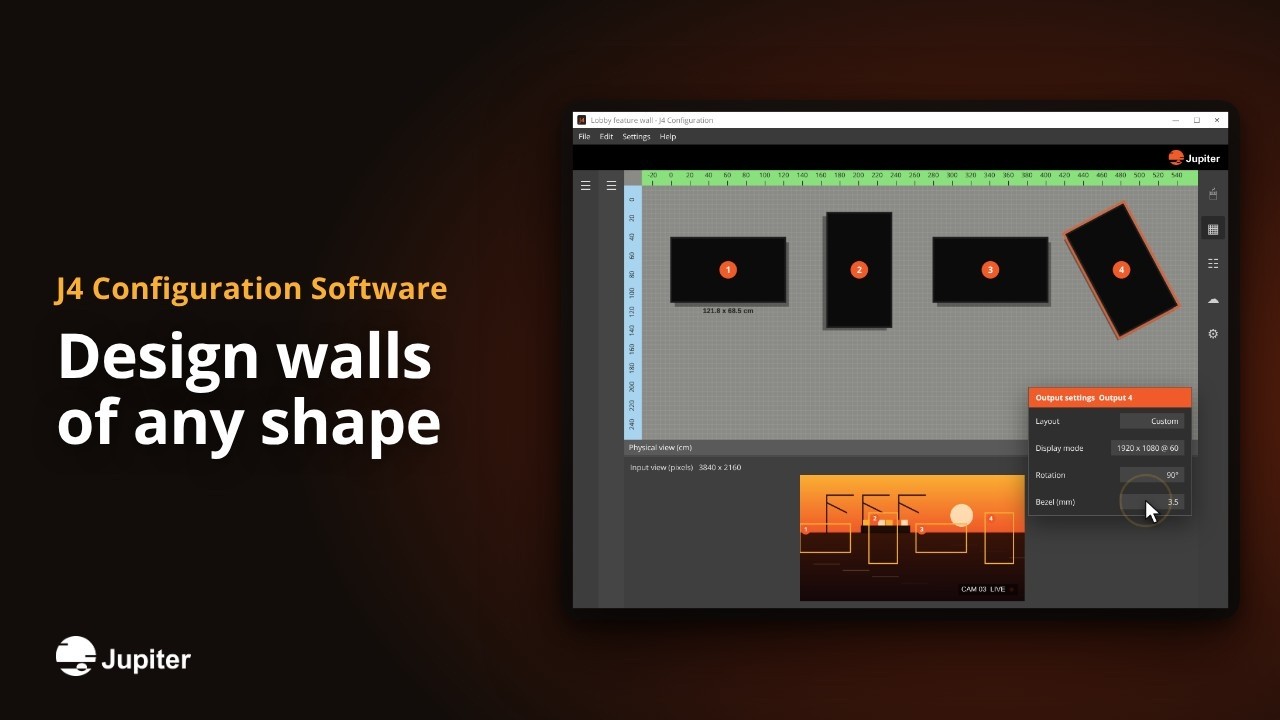 Design walls of any shape, Jupiter J4 video