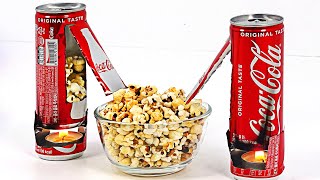 How To Make DIY Popcorn machine With Cola Can | CaptainScience