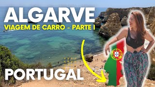 VIAGEM DE CARRO DO PORTO AO ALGARVE PORTUGAL | Parte 1 | Nazaré, Albufeira, Gruta de Benagil e mais